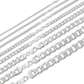 Curb Link Chain Necklace Or Bracelet | 925 Sterling Silver