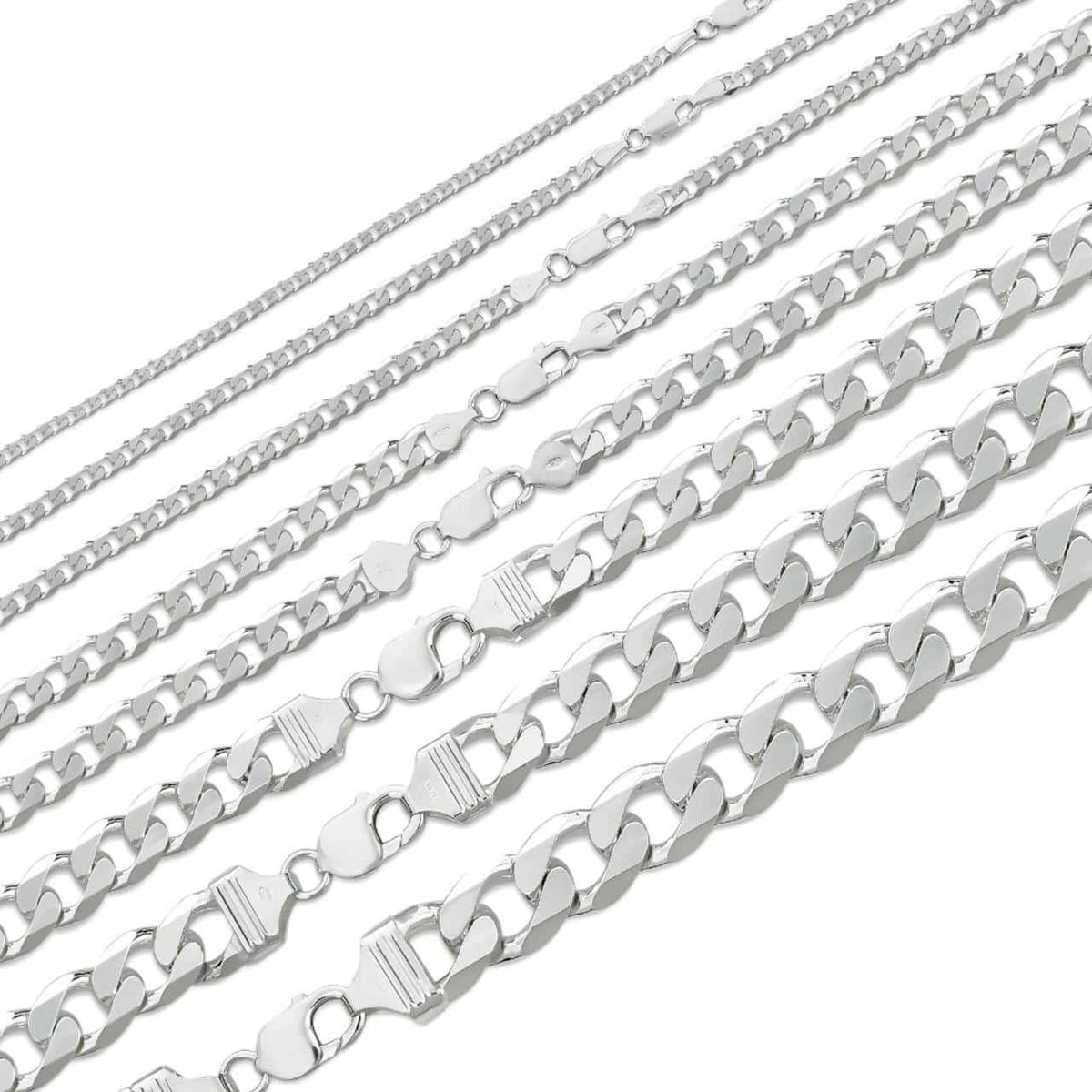 Curb Link Chain Necklace Or Bracelet | 925 Sterling Silver