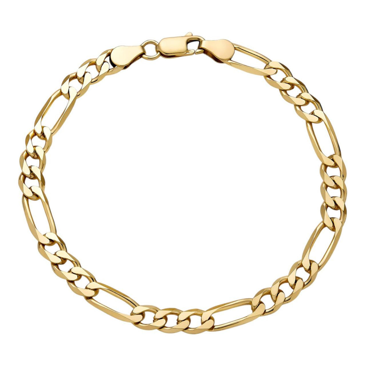 Figaro Link Bracelet | 14k Gold Vermeil 925 Sterling Silver