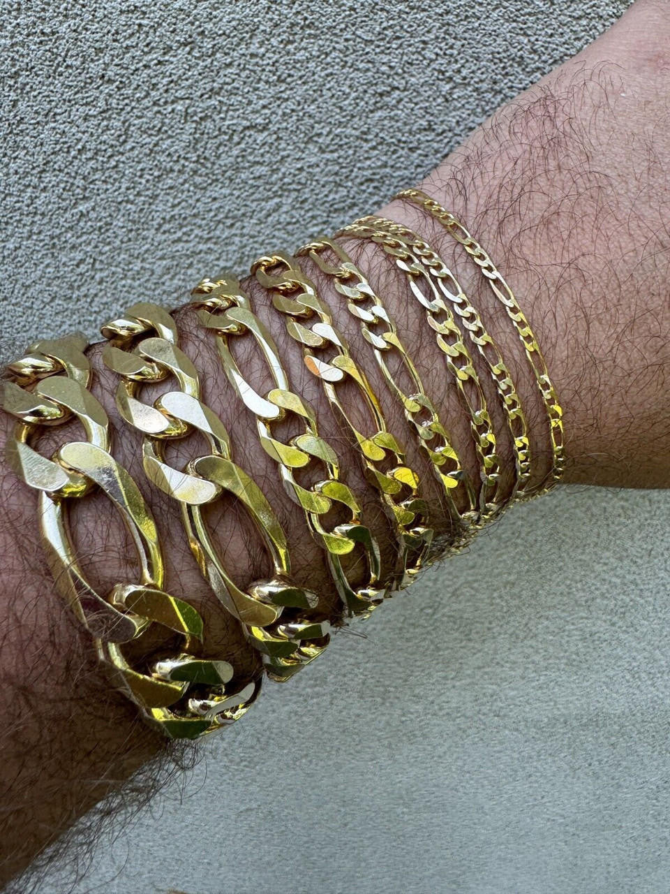 Figaro Link Bracelet | 14k Gold Vermeil 925 Sterling Silver