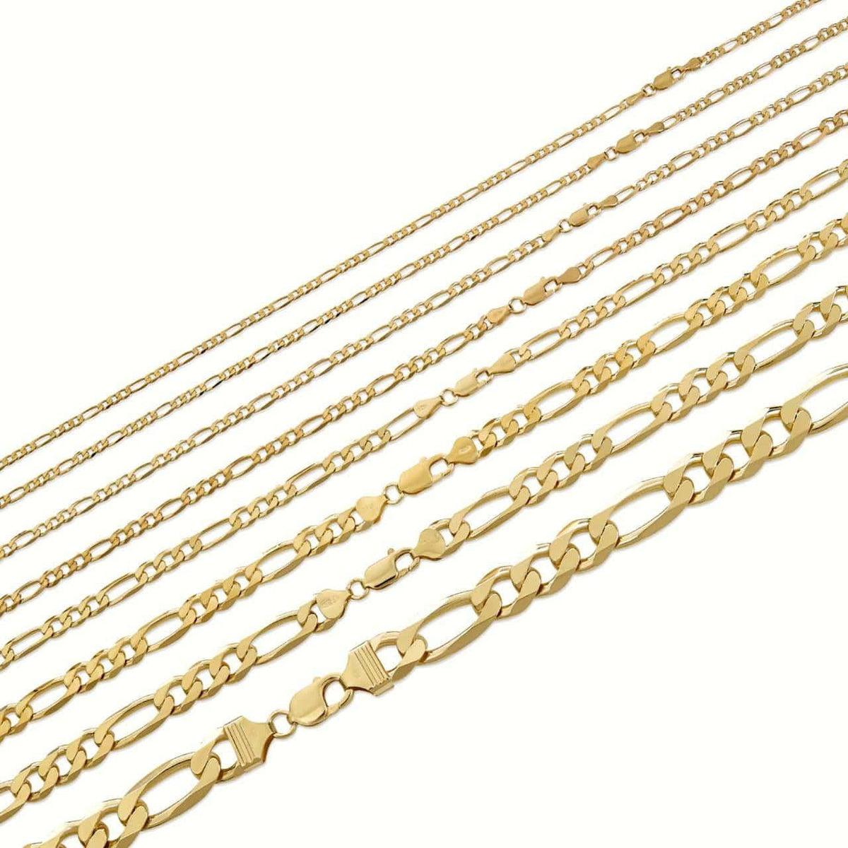 Figaro Link Chain Necklace Or Bracelet | 14k Gold Vermeil 925 Sterling Silver
