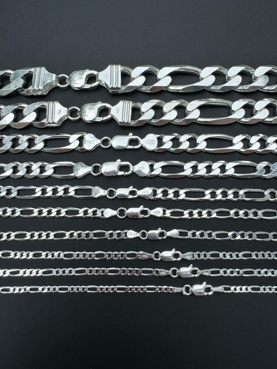 Figaro Link Chain Necklace Or Bracelet | 925 Sterling Silver