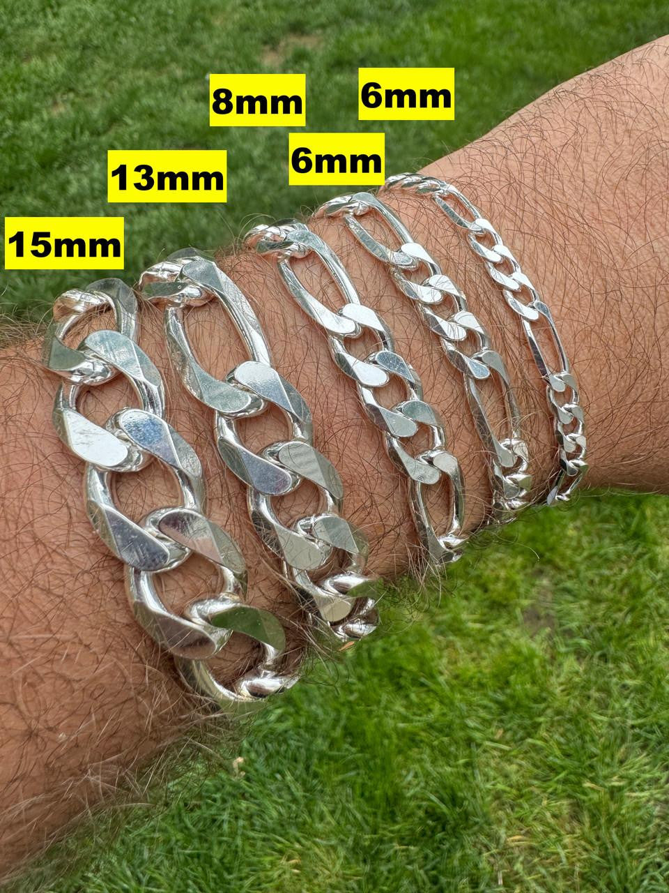 Figaro Link Chain Necklace Or Bracelet | 925 Sterling Silver