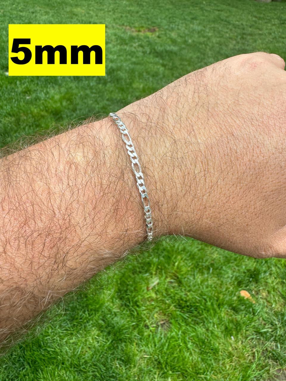 Figaro Link Chain Necklace Or Bracelet | 925 Sterling Silver