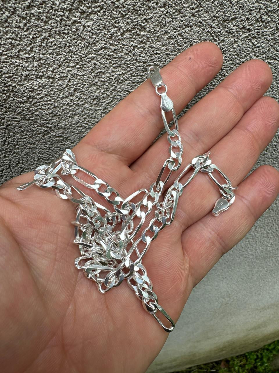 Figaro Link Chain Necklace Or Bracelet | 925 Sterling Silver