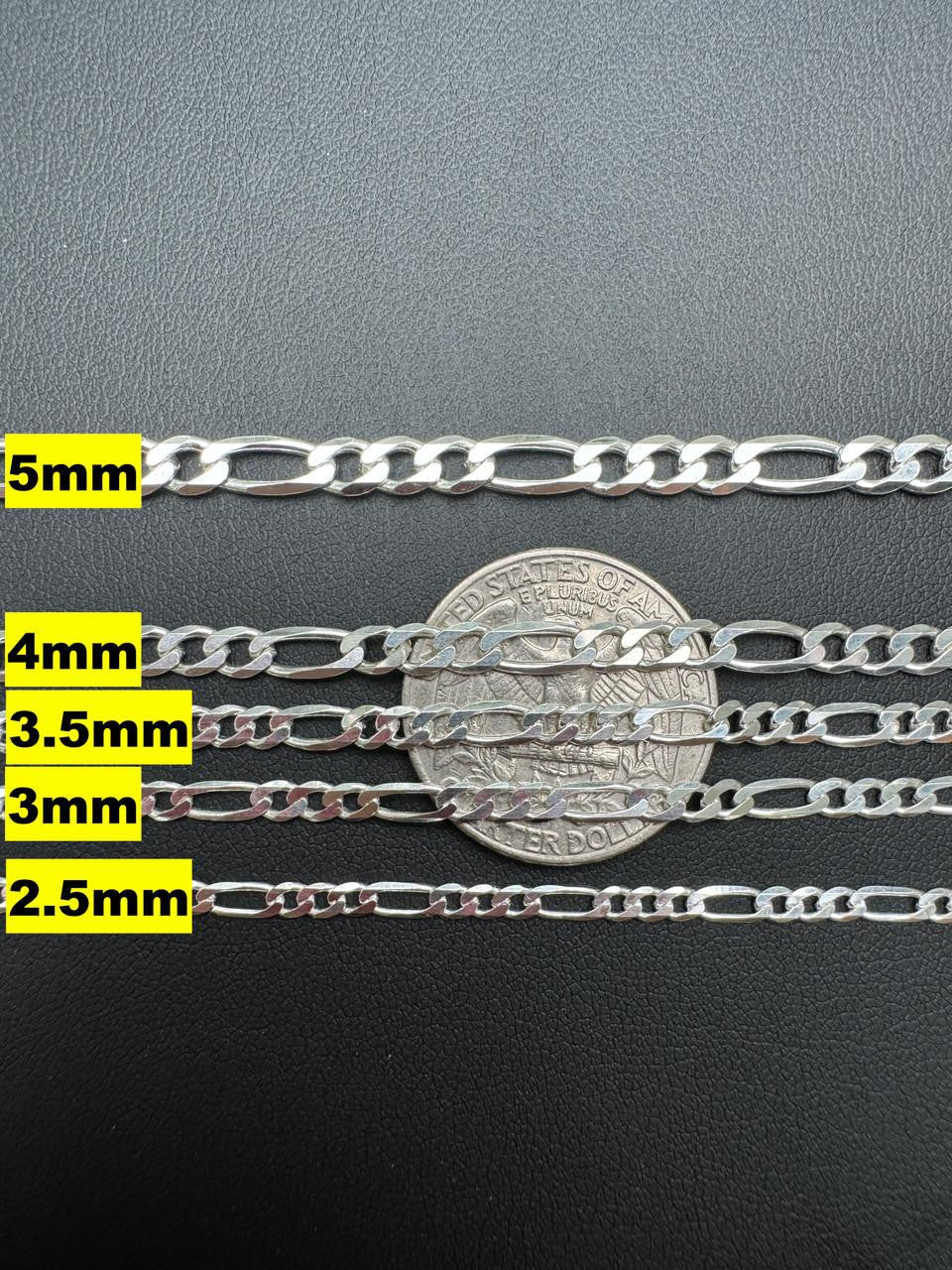 Figaro Link Chain Necklace Or Bracelet | 925 Sterling Silver