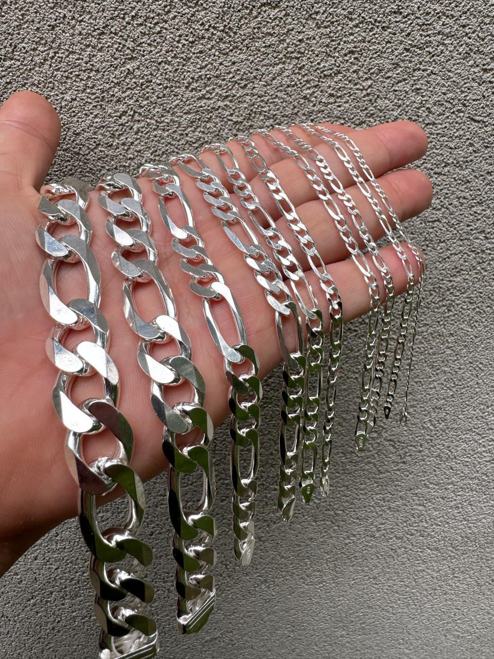 Figaro Link Chain Necklace Or Bracelet | 925 Sterling Silver