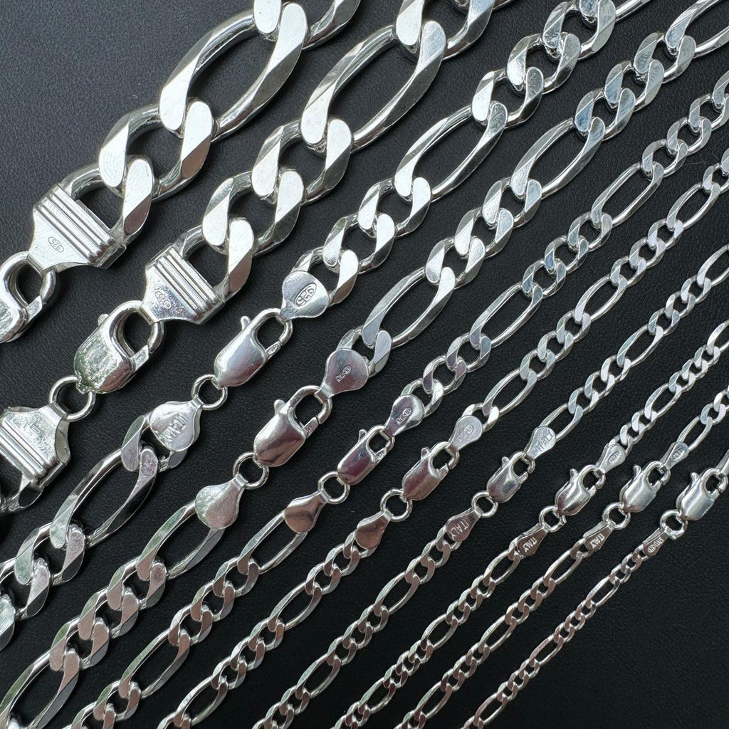 Figaro Link Chain Necklace Or Bracelet | 925 Sterling Silver