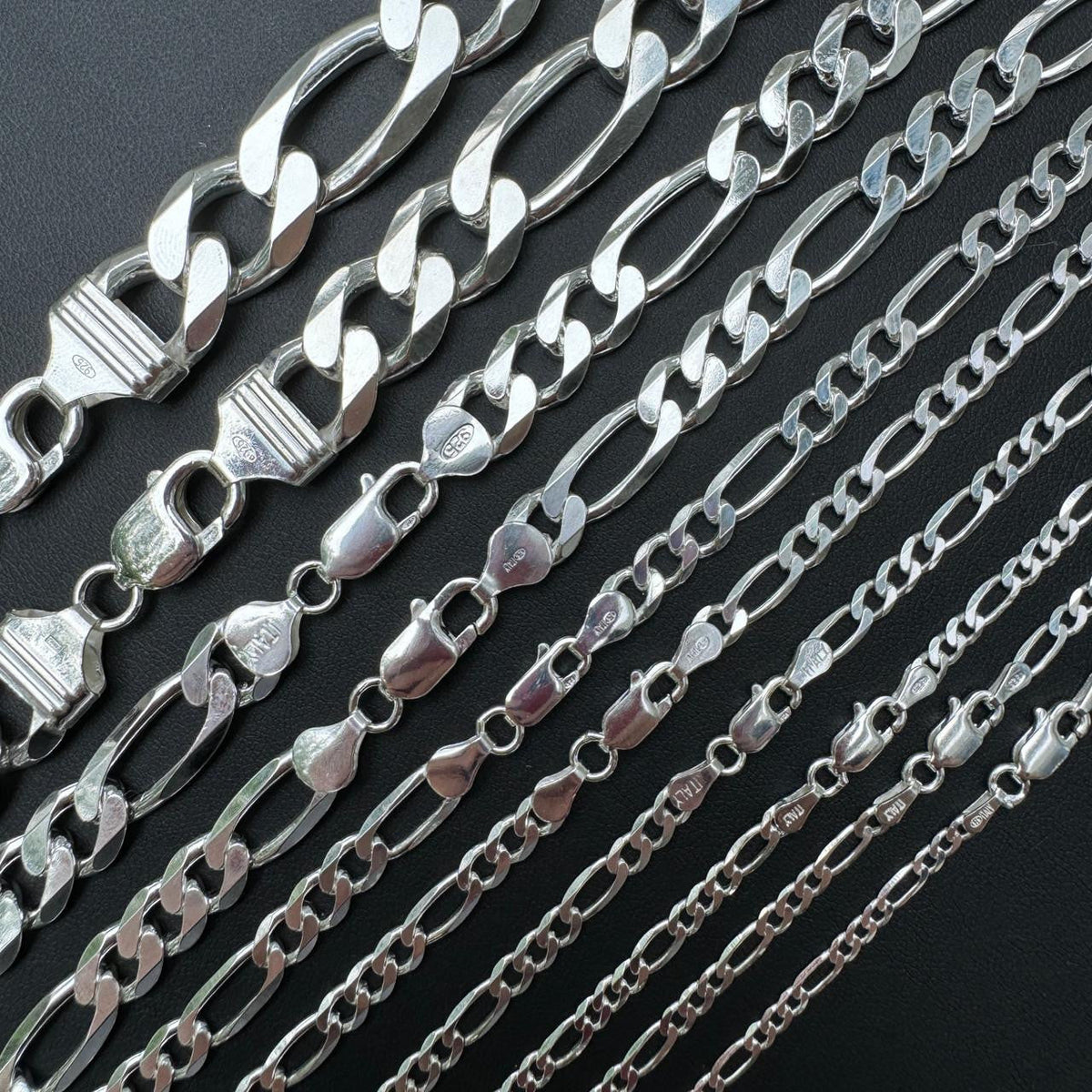 Figaro Link Chain Necklace Or Bracelet | 925 Sterling Silver