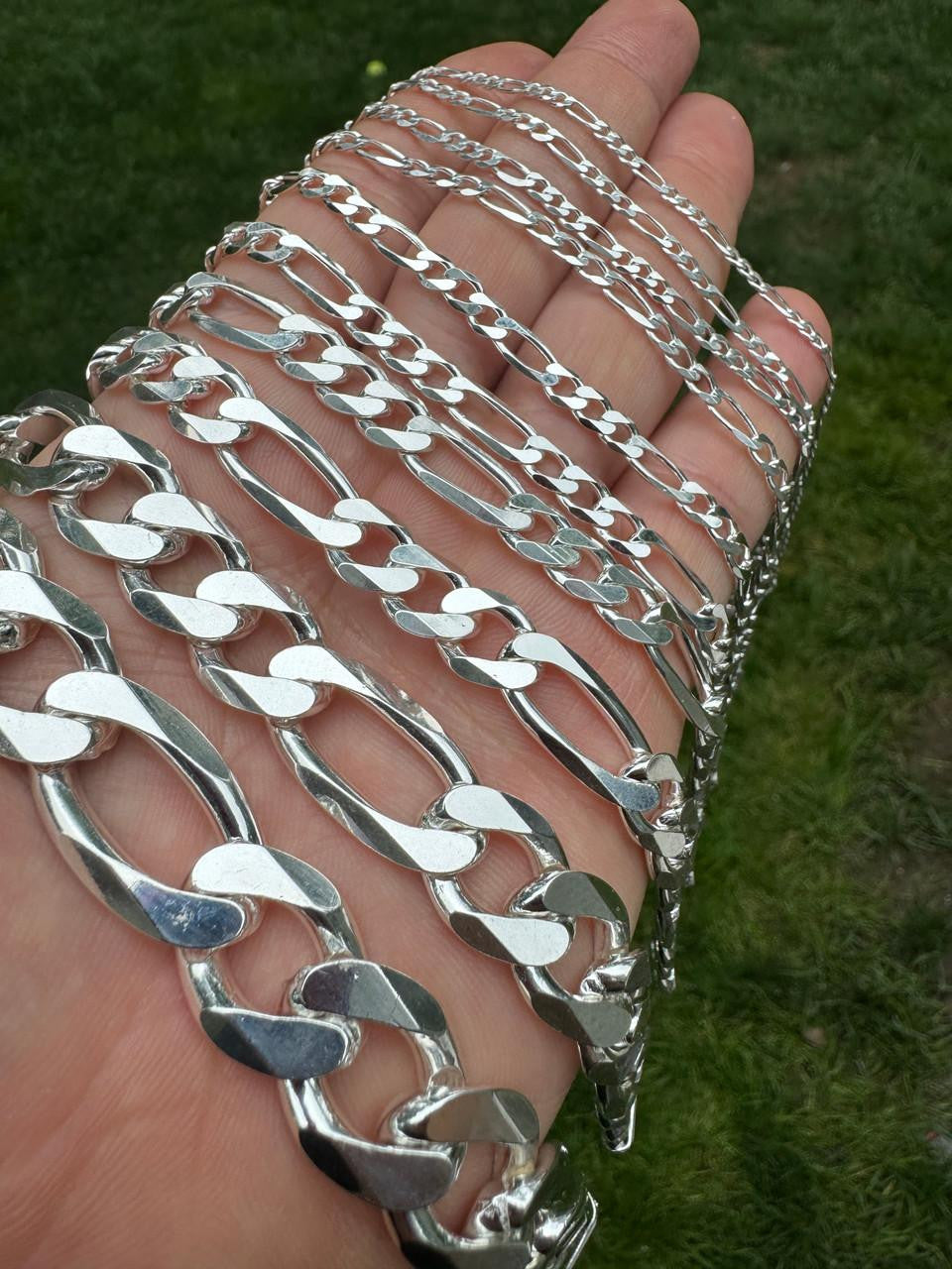 Figaro Link Chain Necklace Or Bracelet | 925 Sterling Silver
