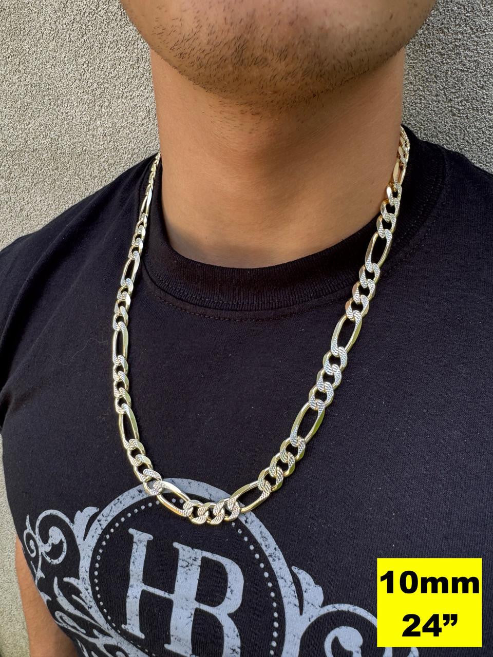 Figaro Link Chain Necklace Or Bracelet | Diamond Cut 14k Gold Vermeil 925 Sterling Silver