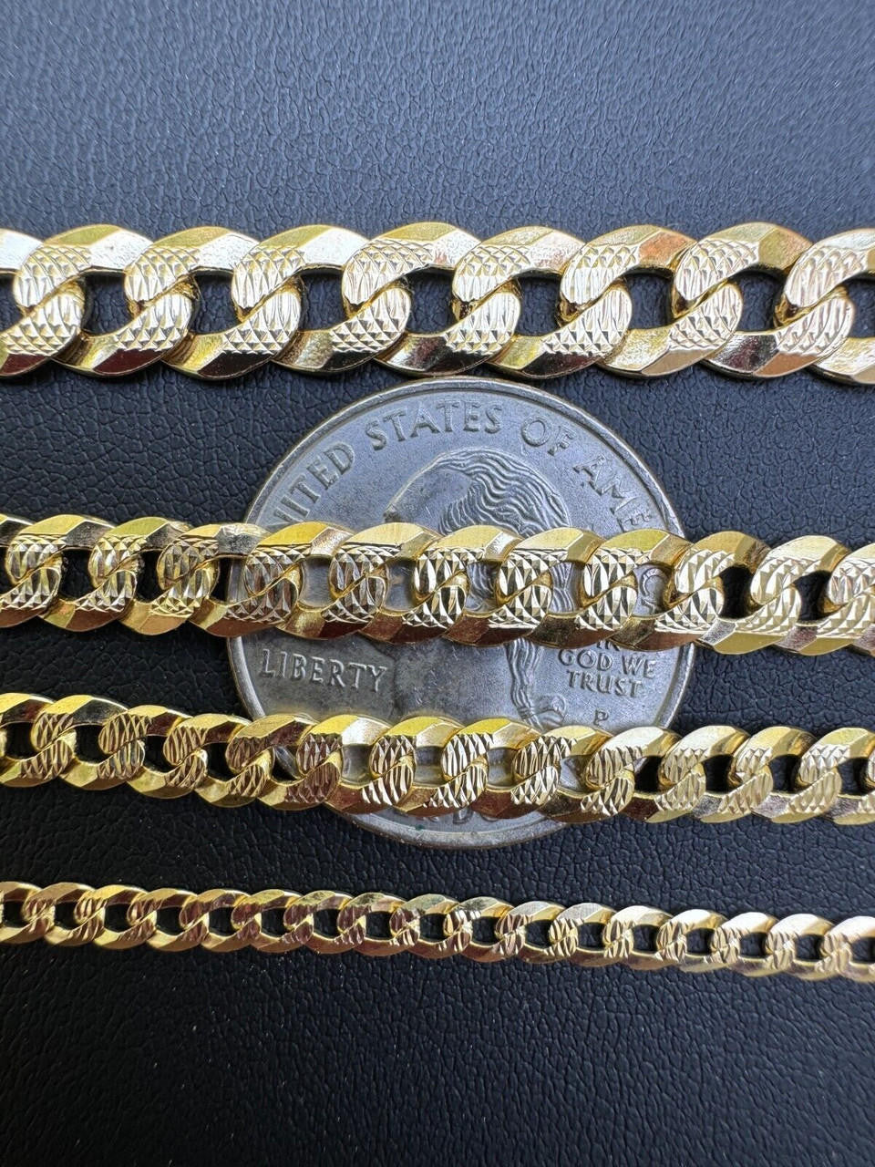Flat Curb Cuban Bracelet | Diamond Cut 14k Gold Vermeil 925 Sterling Silver