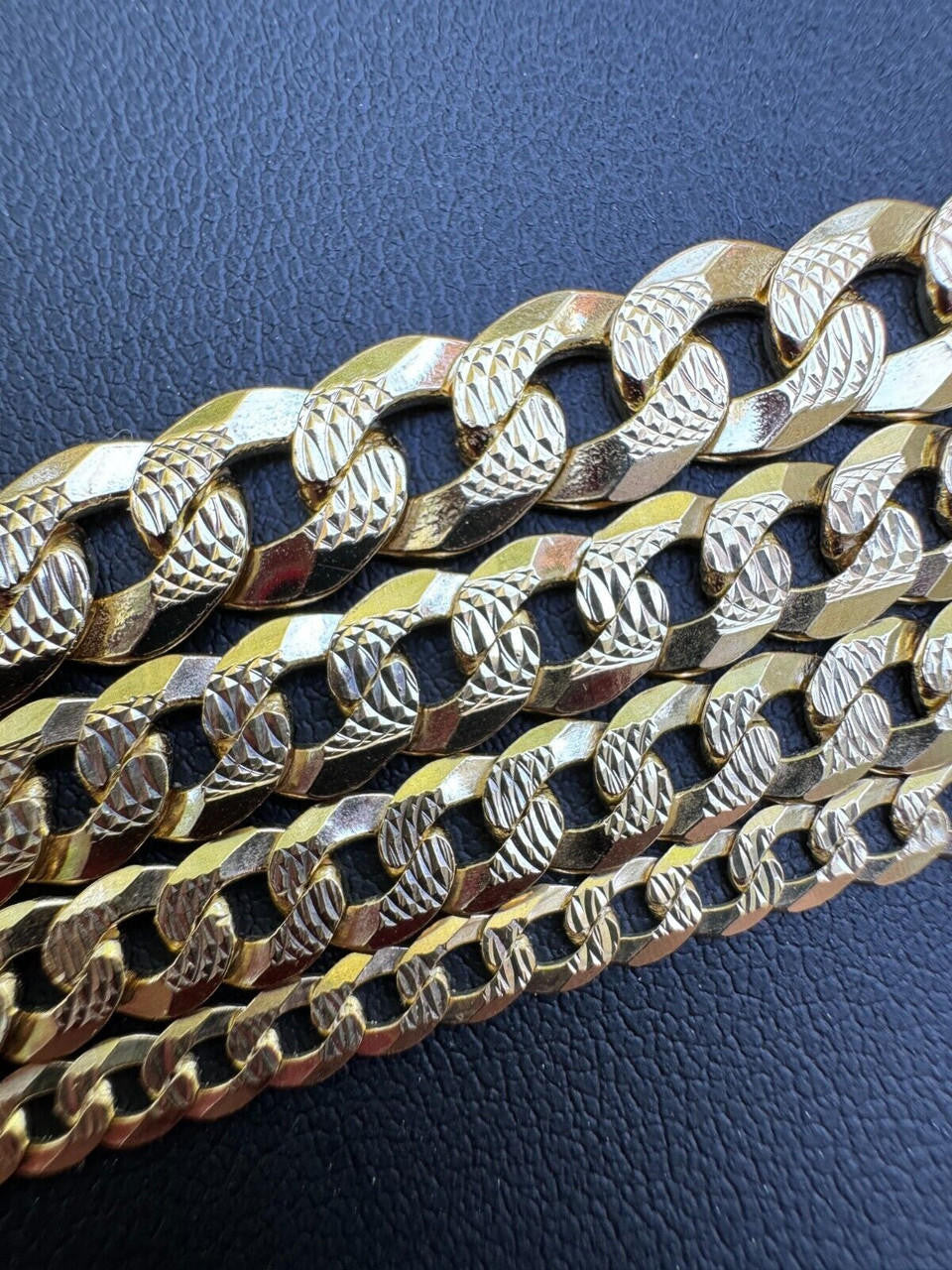 Flat Curb Cuban Bracelet | Diamond Cut 14k Gold Vermeil 925 Sterling Silver