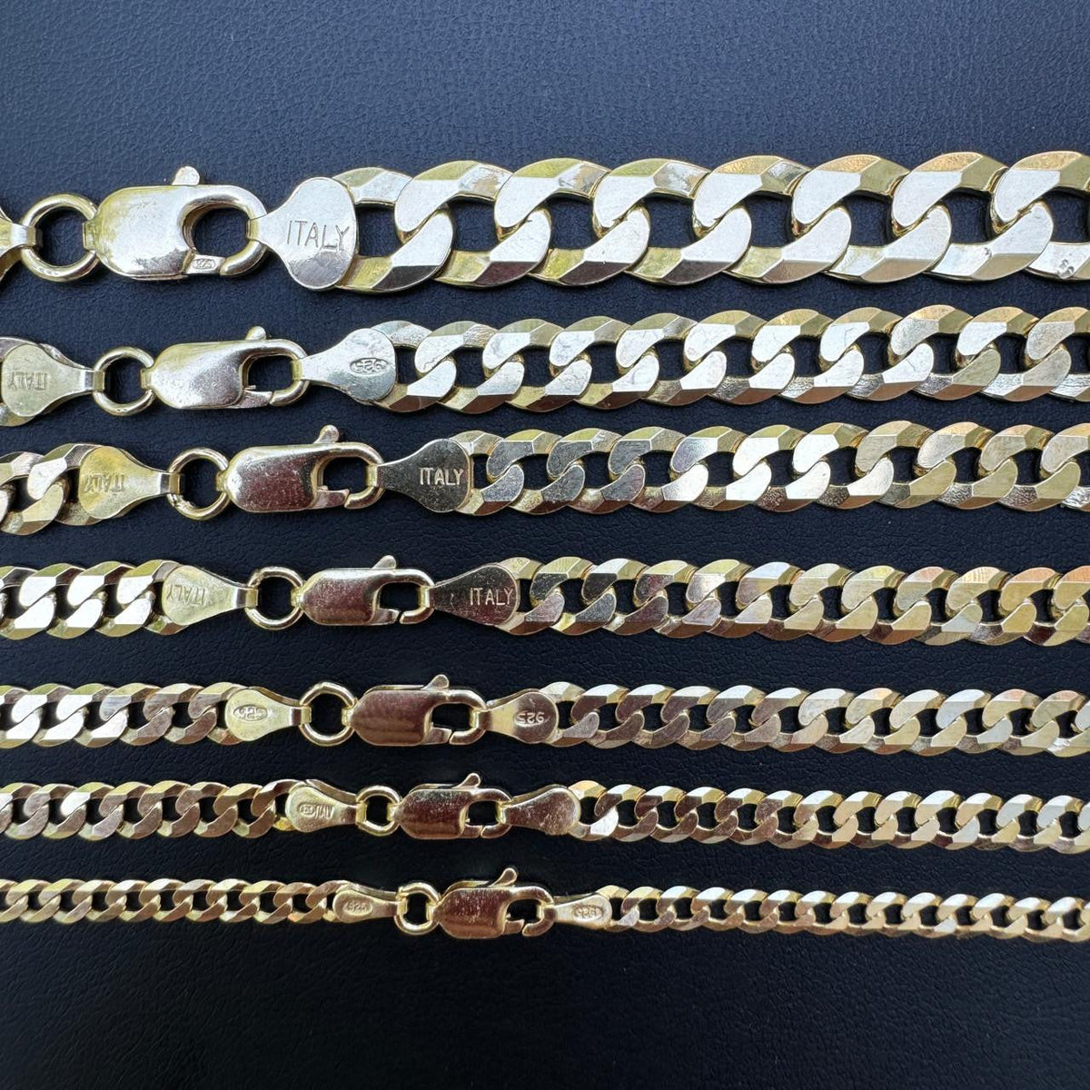 Flat Curb Cuban Chain Necklace | 14k Gold Vermeil 925 Sterling Silver