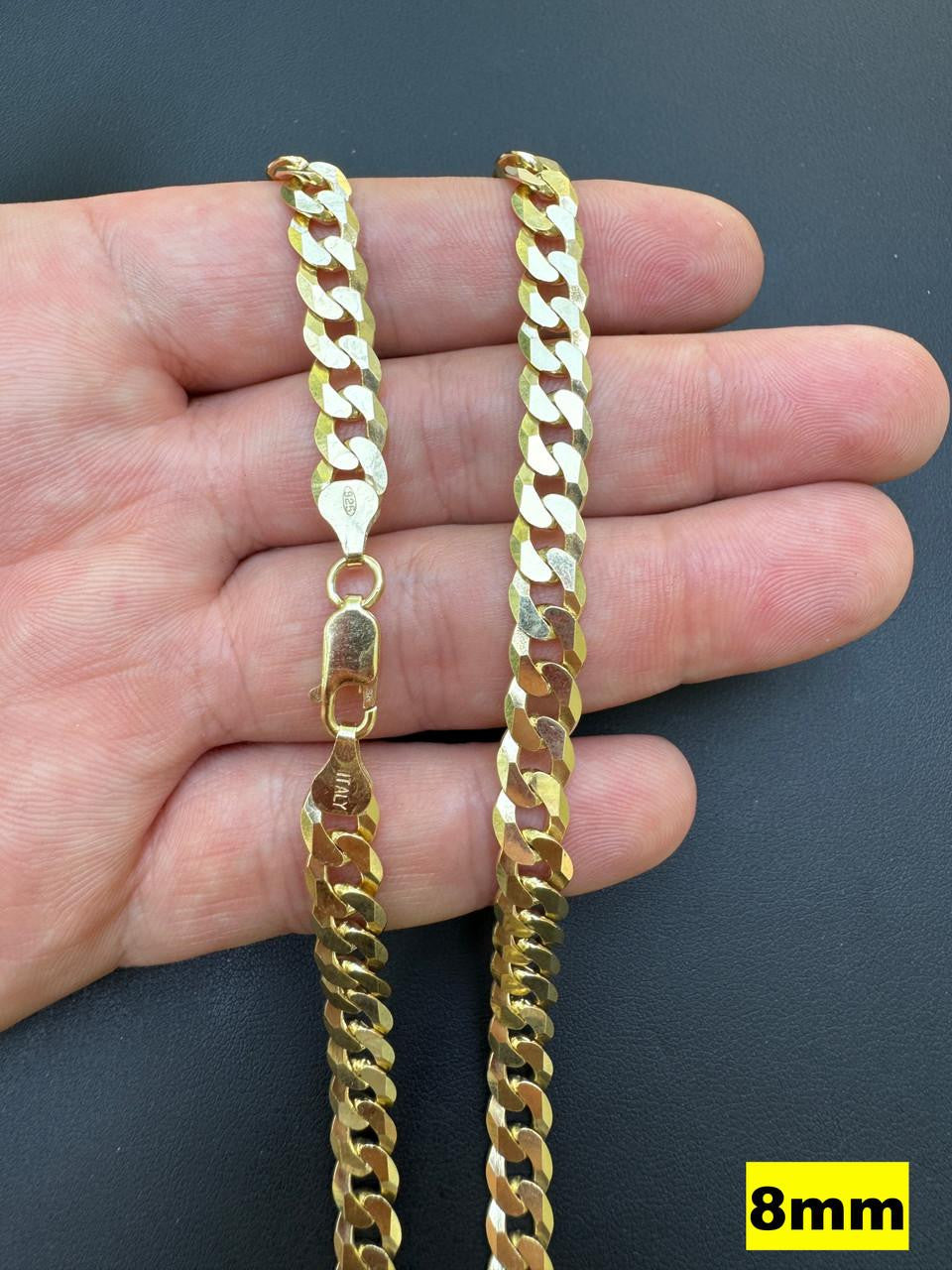 Flat Curb Cuban Chain Necklace | 14k Gold Vermeil 925 Sterling Silver