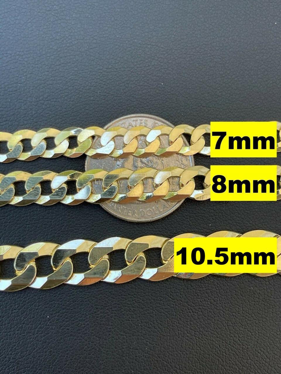 Flat Curb Cuban Chain Necklace | 14k Gold Vermeil 925 Sterling Silver