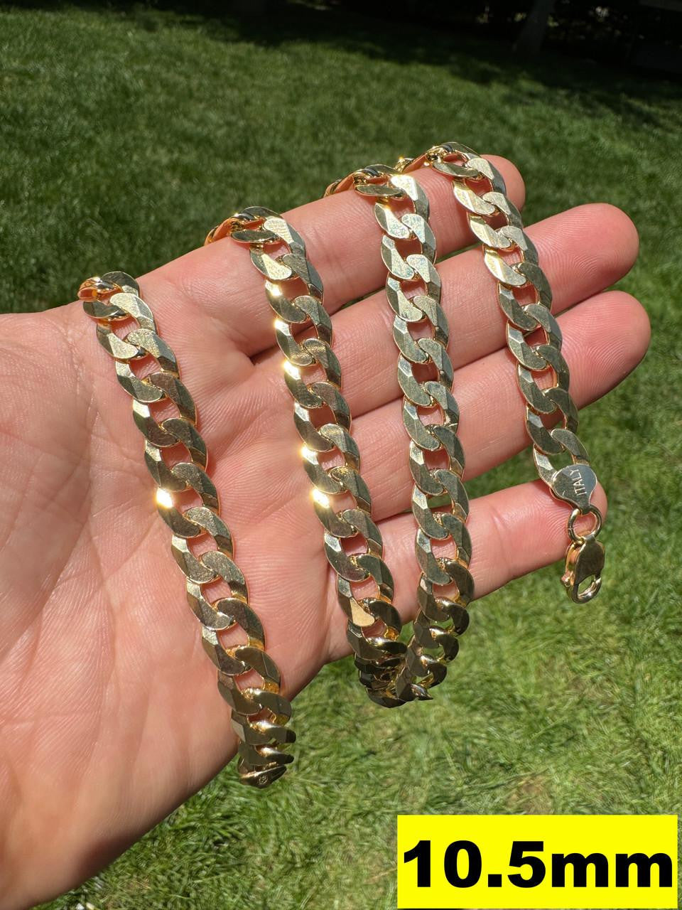 Flat Curb Cuban Chain Necklace | 14k Gold Vermeil 925 Sterling Silver