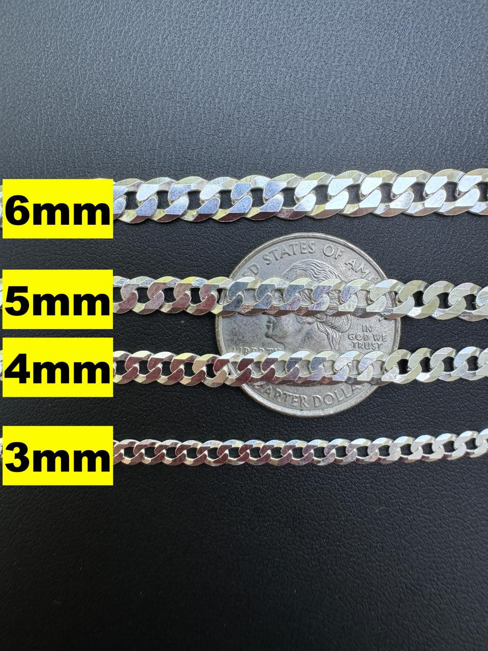 Flat Curb Cuban Chain Necklace | 925 Sterling Silver