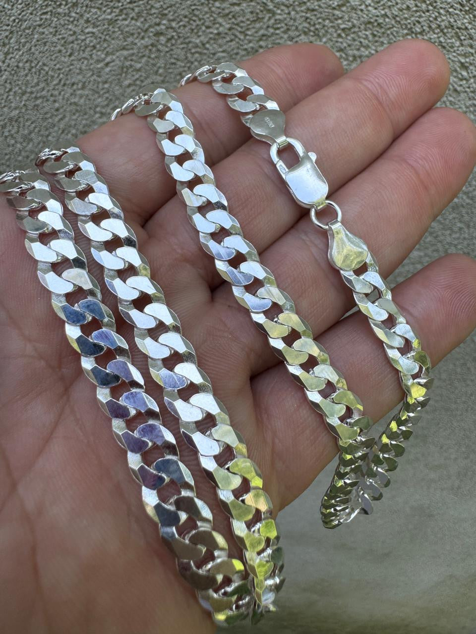 Flat Curb Cuban Chain Necklace | 925 Sterling Silver