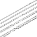 Flat Curb Cuban Chain Necklace | 925 Sterling Silver