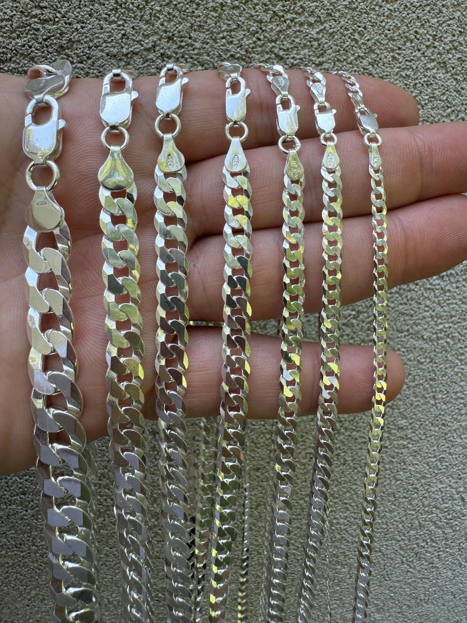 Flat Curb Cuban Chain Necklace | 925 Sterling Silver