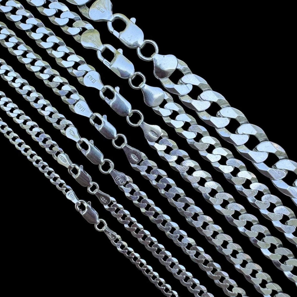 Flat Curb Cuban Chain Necklace | 925 Sterling Silver