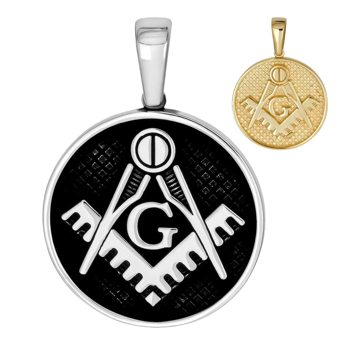 Freemason Masonic G Pendant | 14k Gold Vermeil Or Oxidized 925 Silver