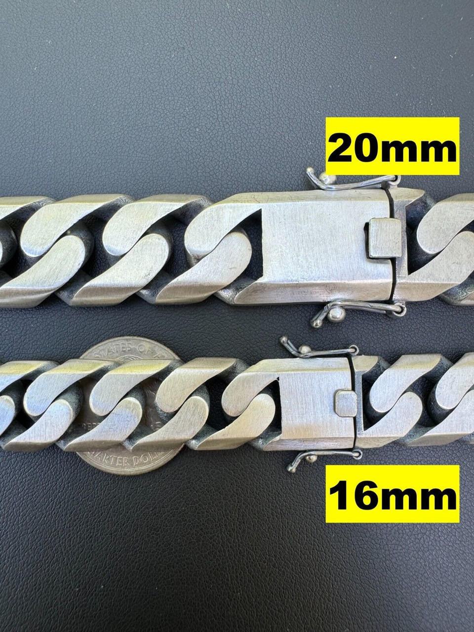 Modern Miami Cuban Link Chain Necklace Or Bracelet | 925 Sterling Silver Oxidized Gunmetal Finish