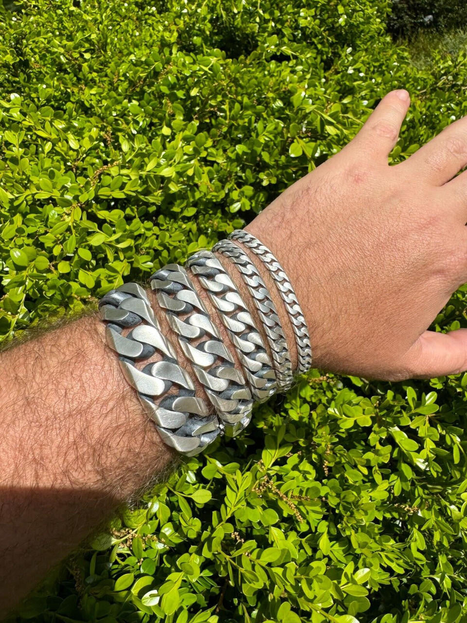 Modern Miami Cuban Link Chain Necklace Or Bracelet | 925 Sterling Silver Oxidized Gunmetal Finish