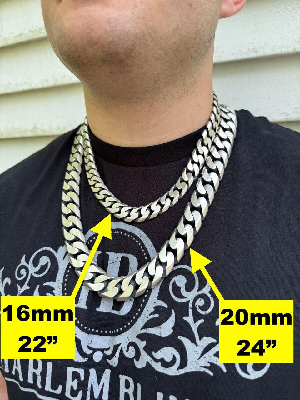 Modern Miami Cuban Link Chain Necklace Or Bracelet | 925 Sterling Silver Oxidized Gunmetal Finish