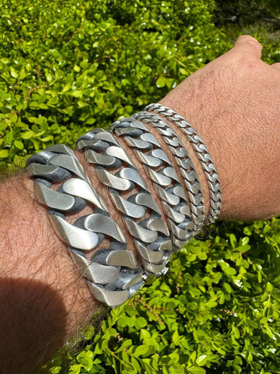 Modern Miami Cuban Link Chain Necklace Or Bracelet | 925 Sterling Silver Oxidized Gunmetal Finish