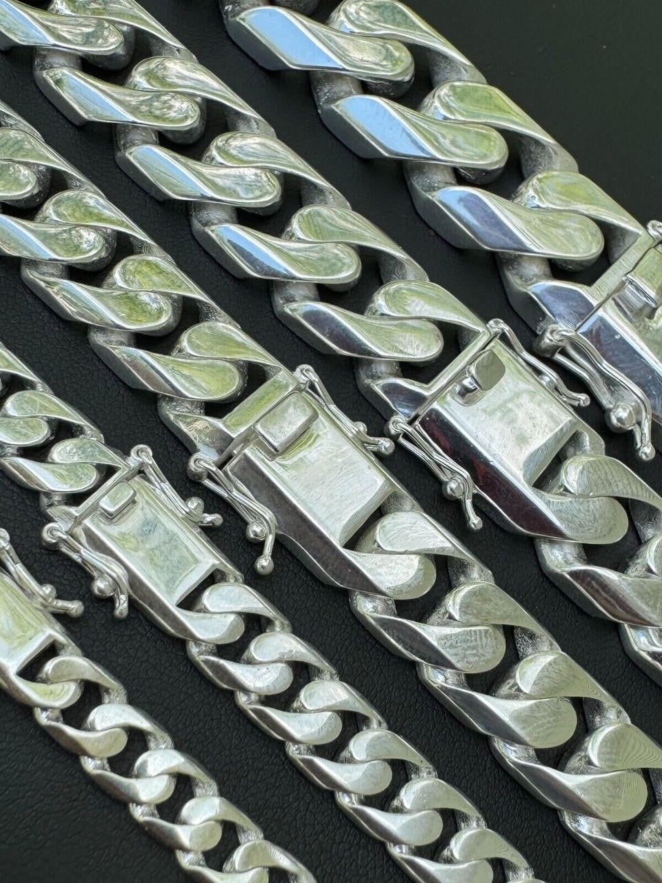 Modern Miami Cuban Link Chain Necklace Or Bracelet | High Polished 925 Sterling Silver