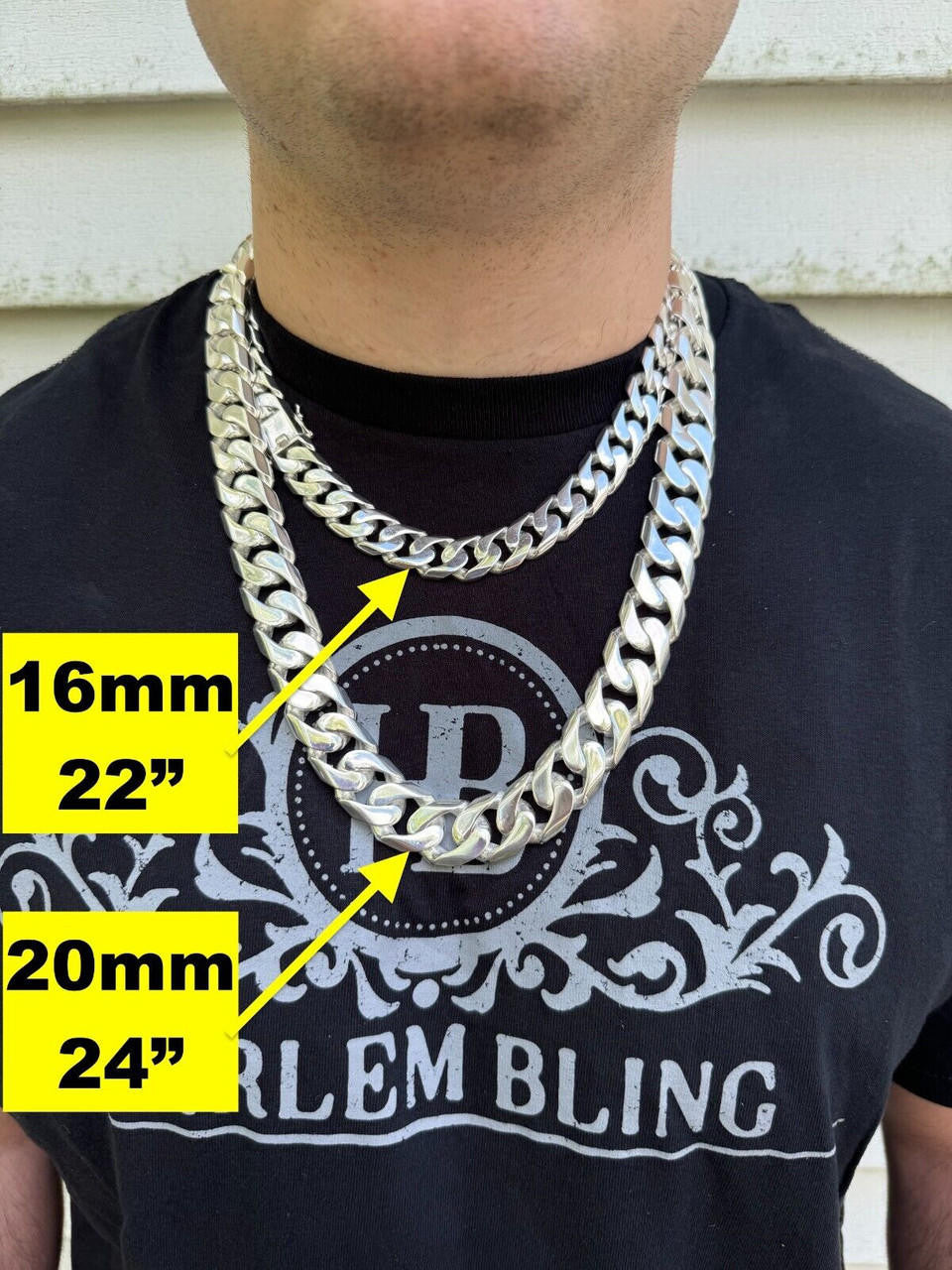 Modern Miami Cuban Link Chain Necklace Or Bracelet | High Polished 925 Sterling Silver