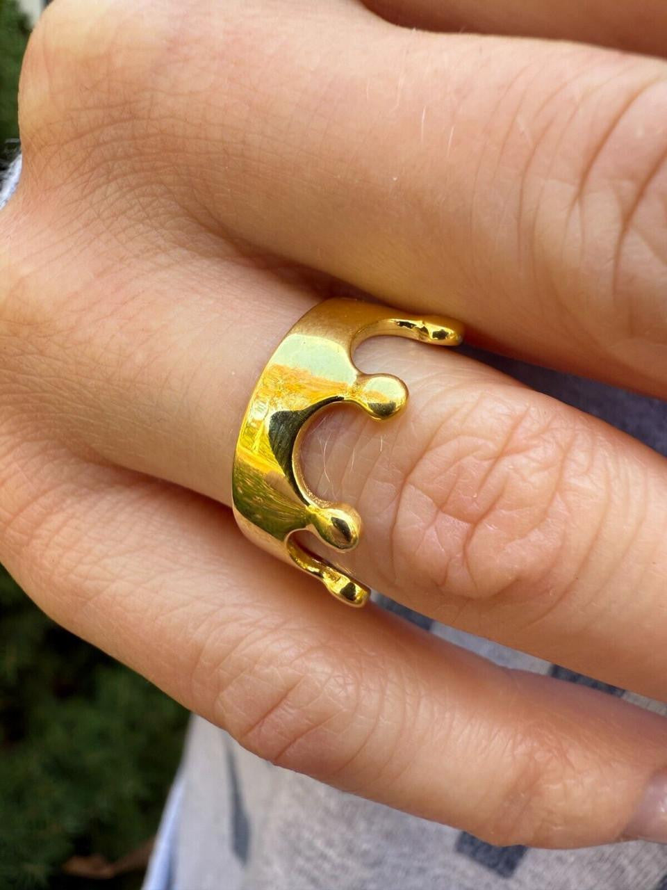 King/Queen Crown Ring | 14k Gold Vermeil 925 Silver