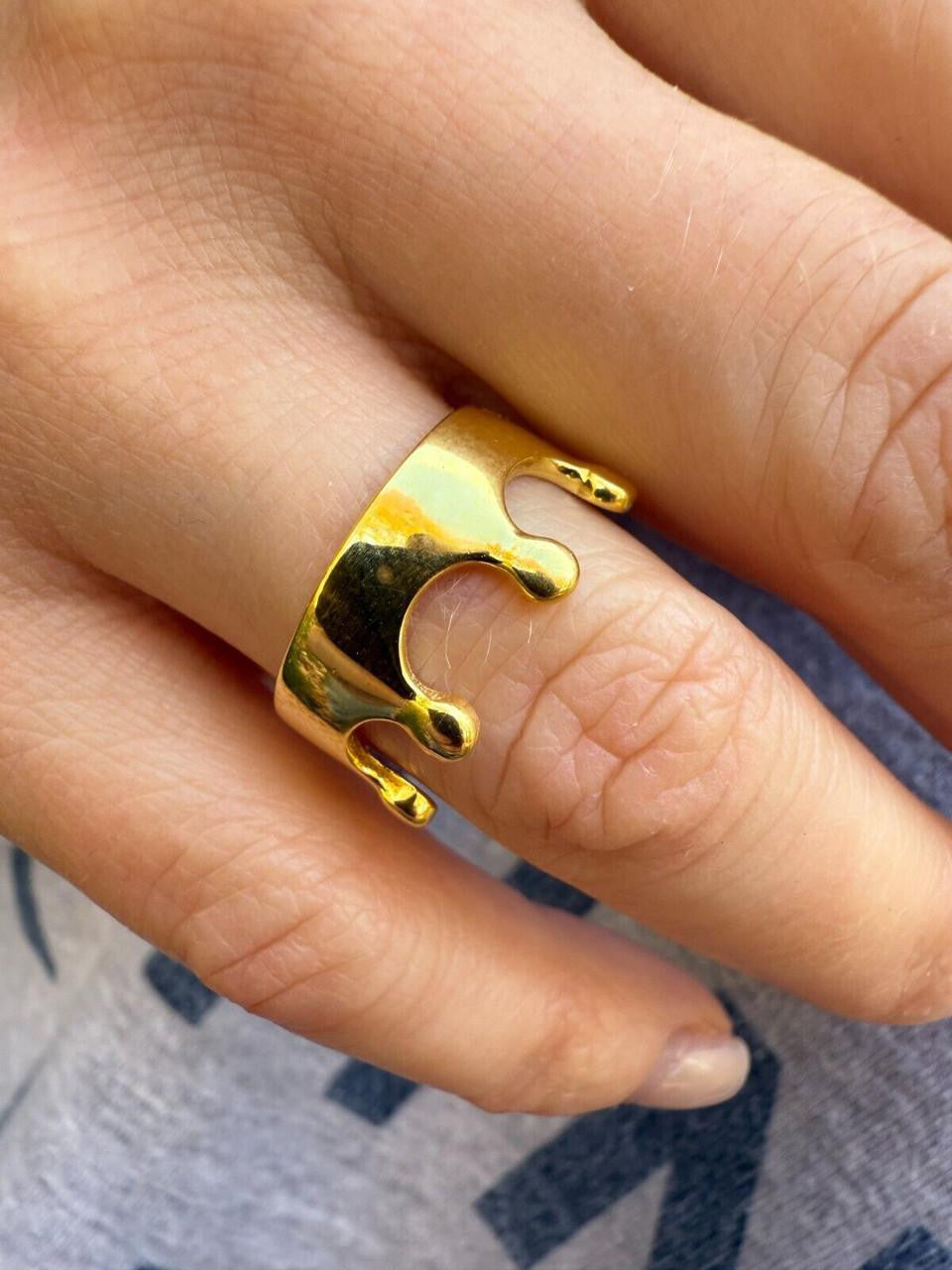 King/Queen Crown Ring | 14k Gold Vermeil 925 Silver