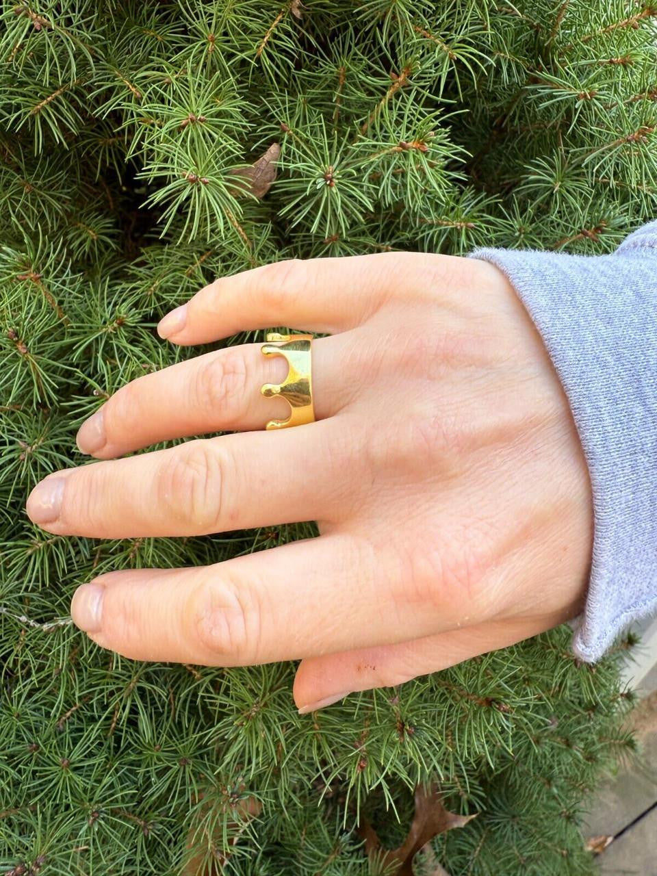 King/Queen Crown Ring | 14k Gold Vermeil 925 Silver