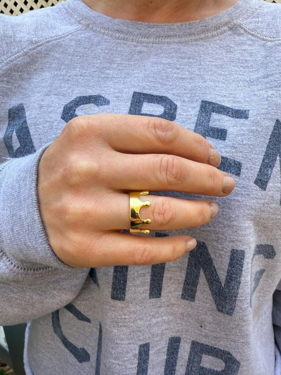 King/Queen Crown Ring | 14k Gold Vermeil 925 Silver