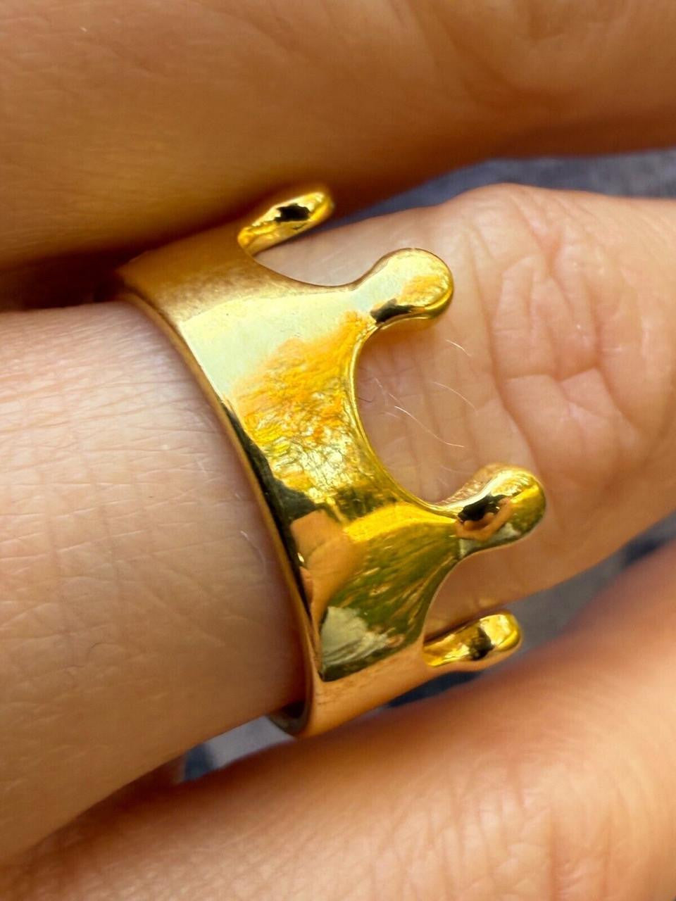 King/Queen Crown Ring | 14k Gold Vermeil 925 Silver