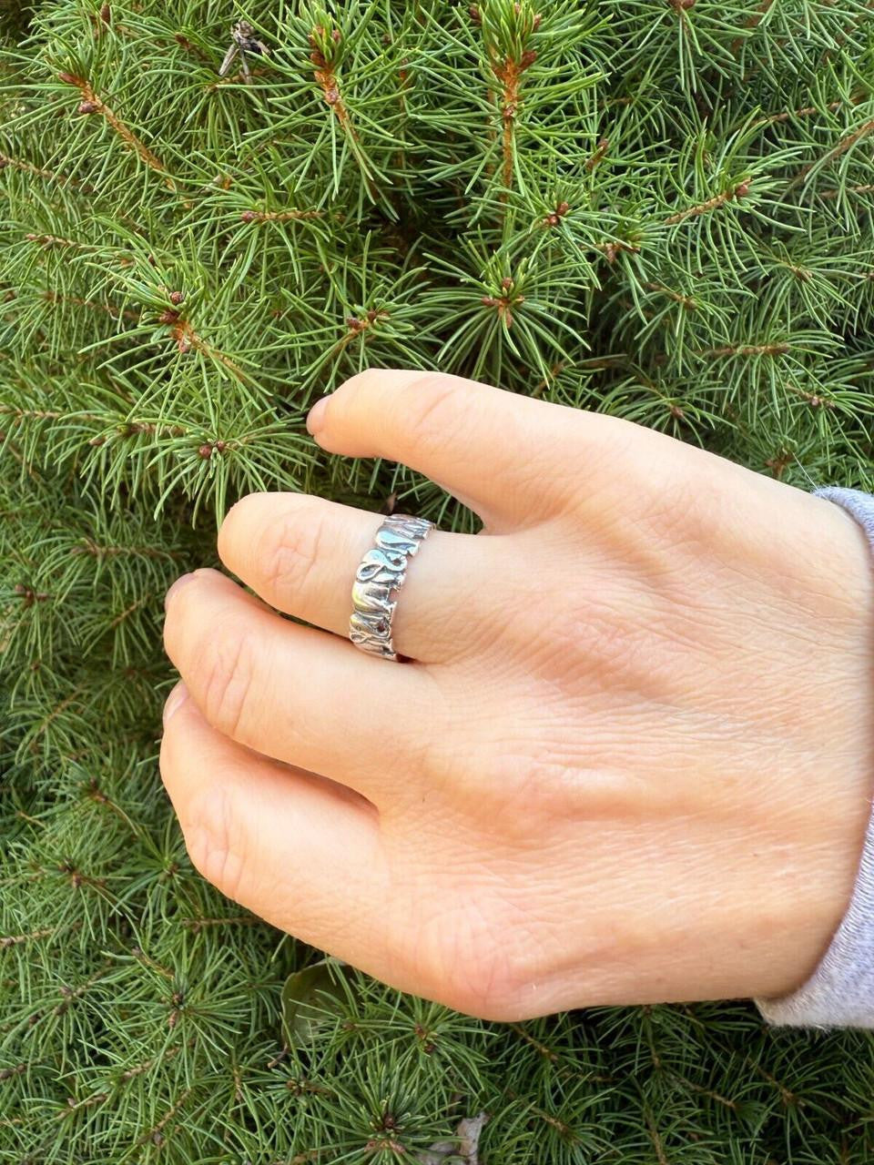 Lucky Elephant Band Ring | 925 Silver