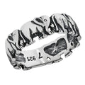 Lucky Elephant Band Ring | 925 Silver