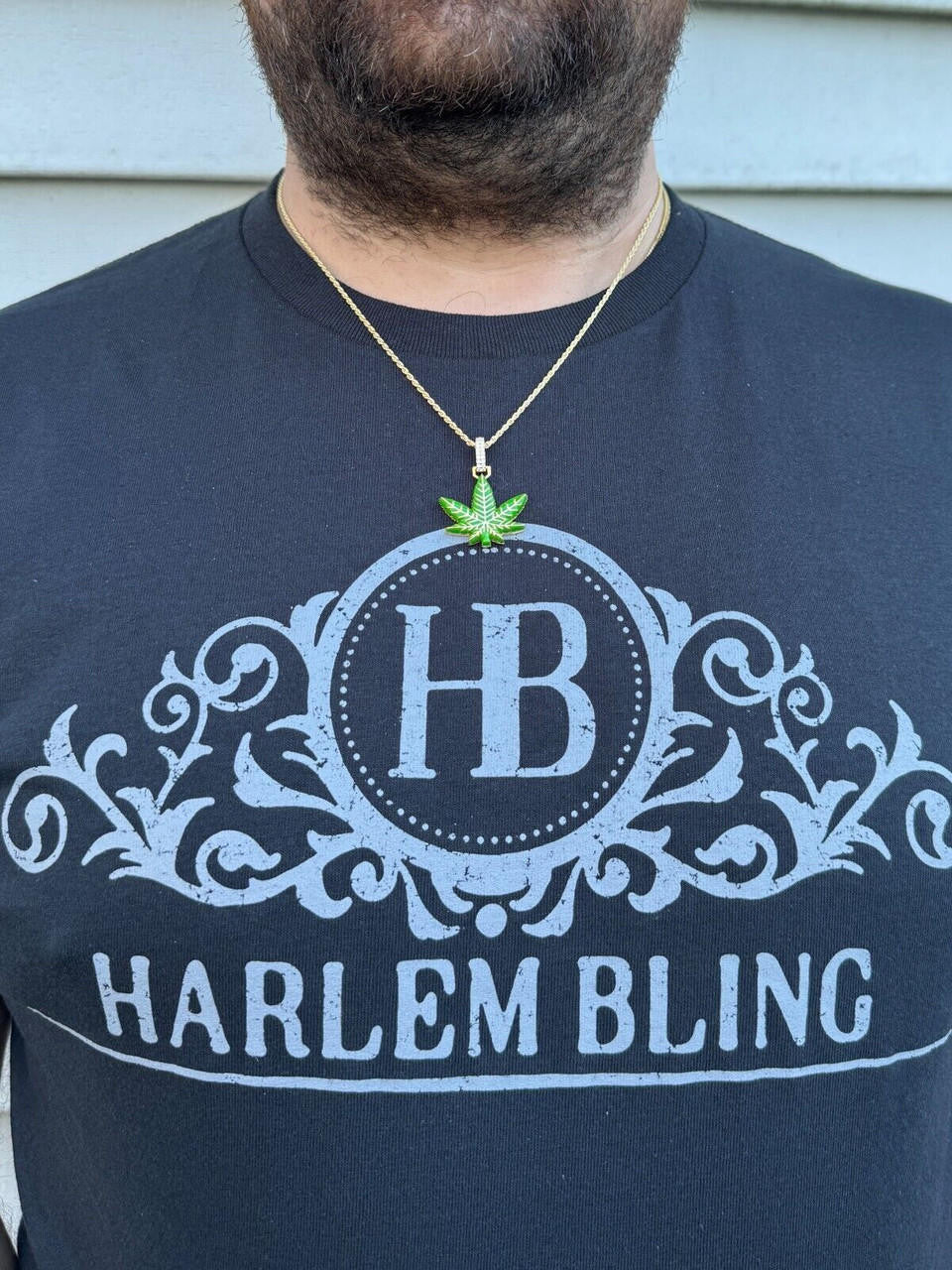 Moissanite Marijuana Weed Leaf Pendant | 14k Gold Vermeil Or 925 Silver