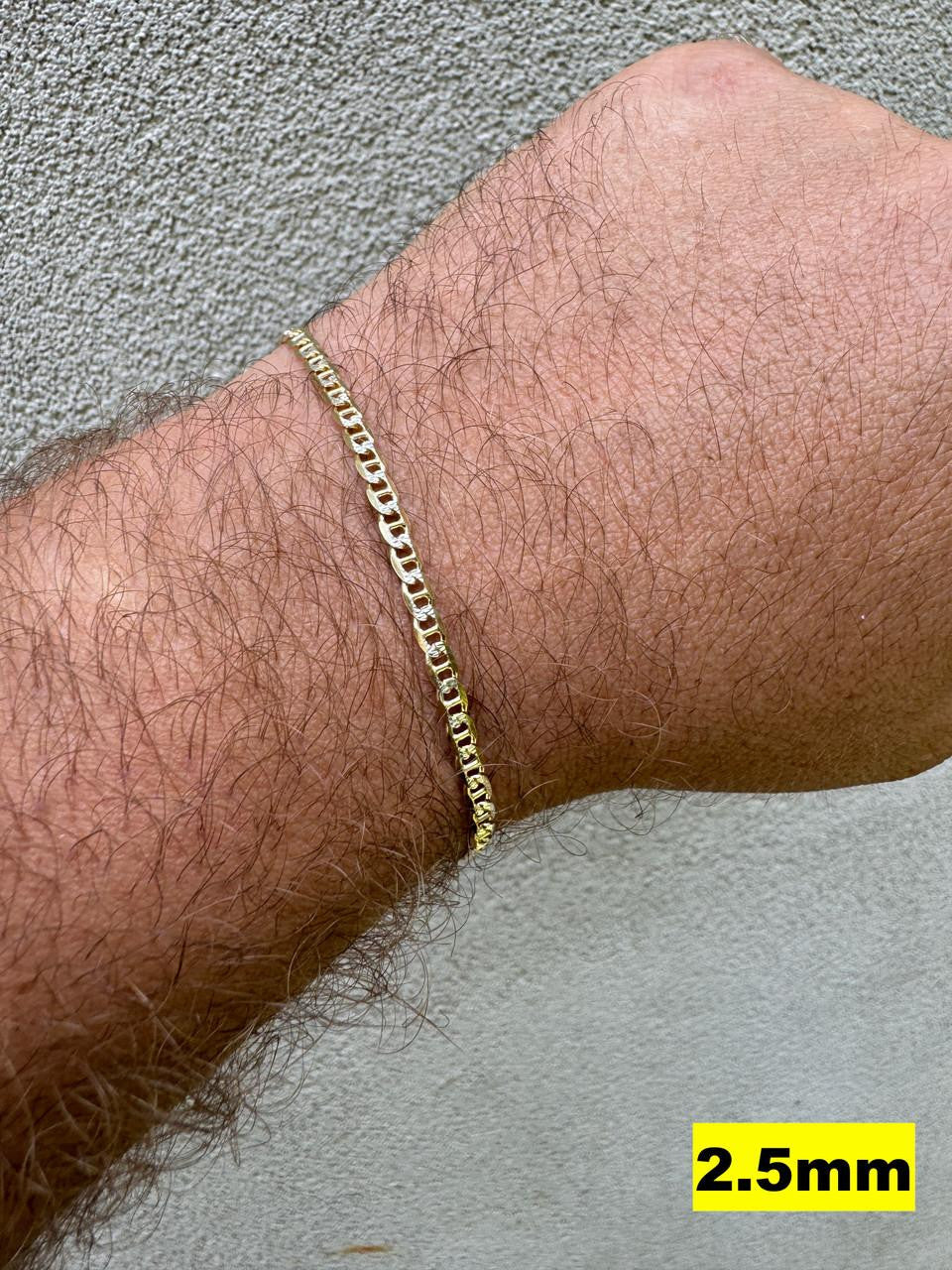 Mariner Link Chain Necklace Or Bracelet | Two Tone Diamond Cut 14k Gold Vermeil 925 Sterling Silver