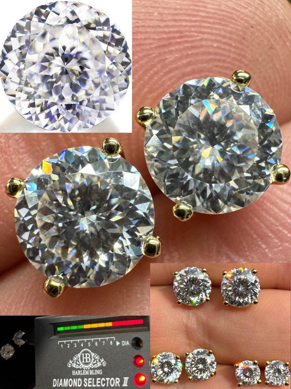 Moissanite Portuguese Cut | 100 Facets Each Stone