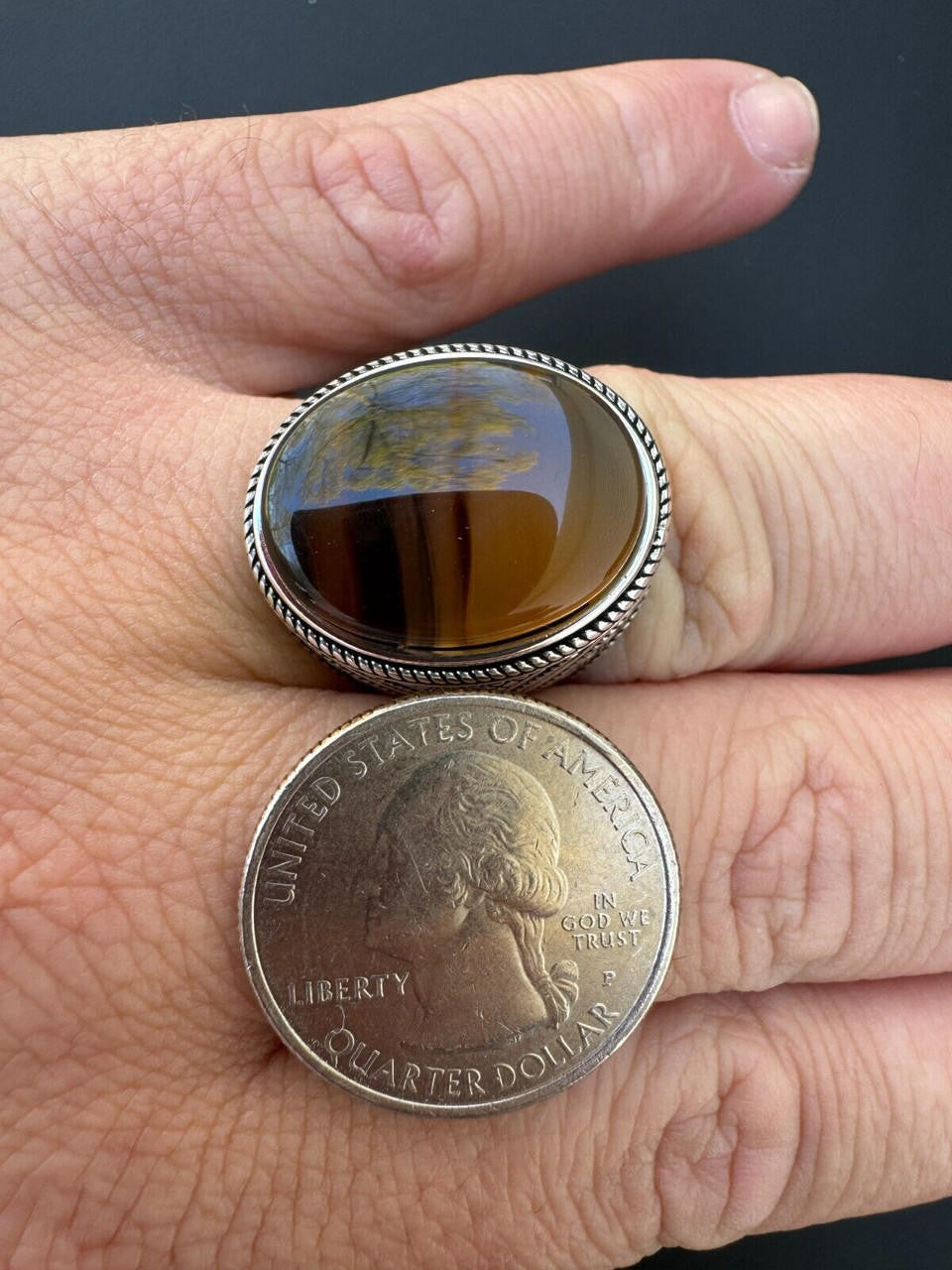 Wisdom Is Power Ring | 925 Silver Oxidized