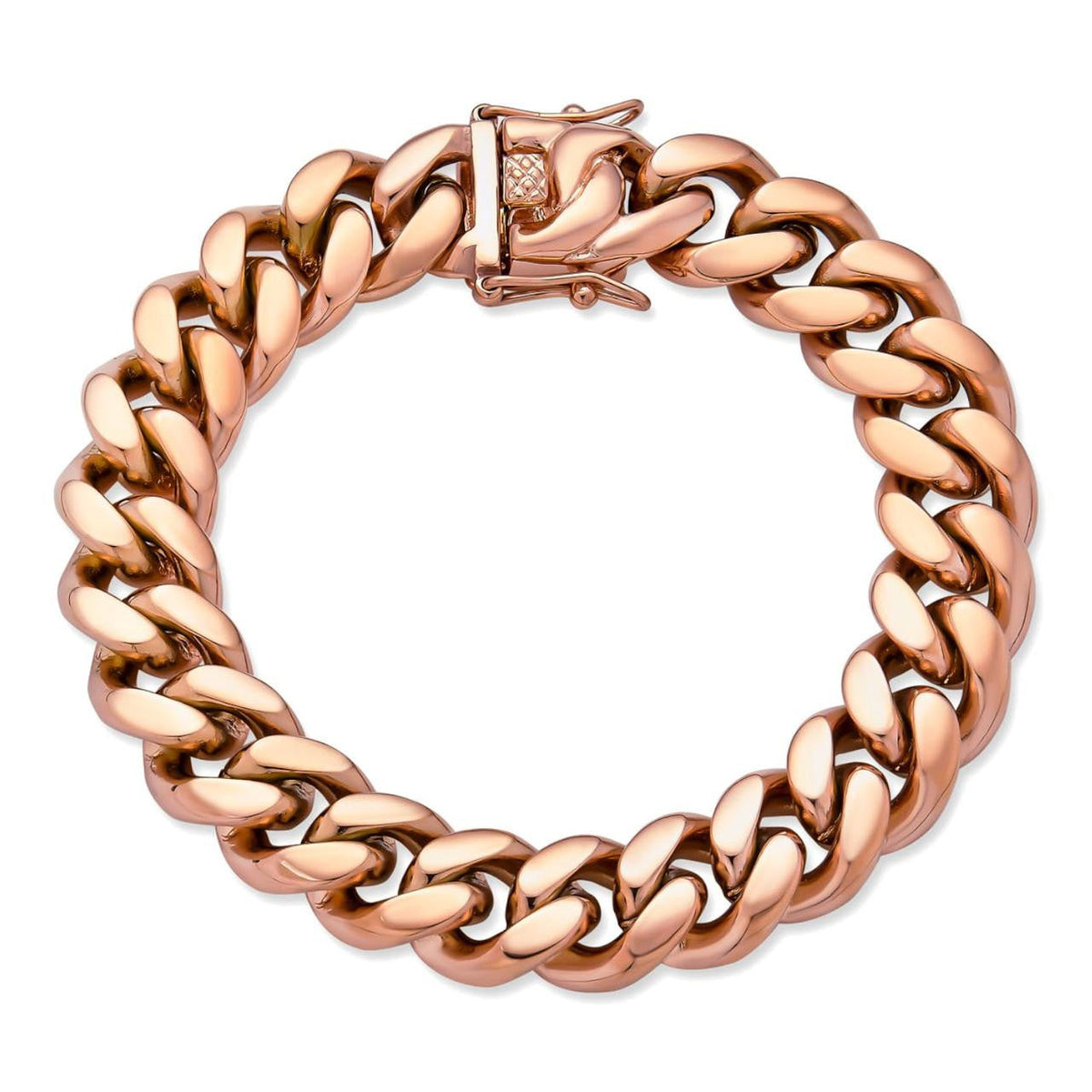 Miami Cuban Link Bracelet | 14k Rose Gold Plated Stainless Steel