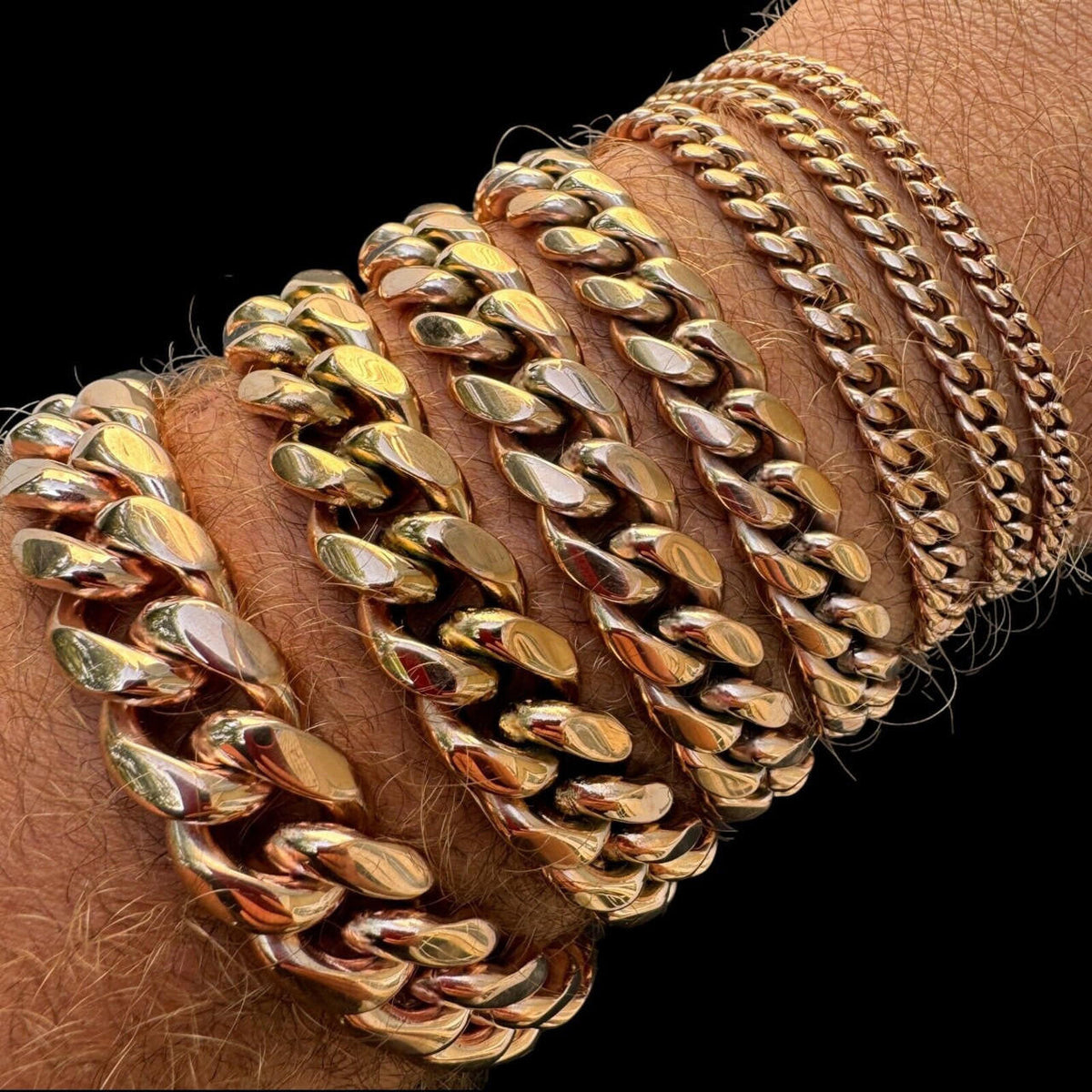 Miami Cuban Link Bracelet | 14k Rose Gold Plated Stainless Steel