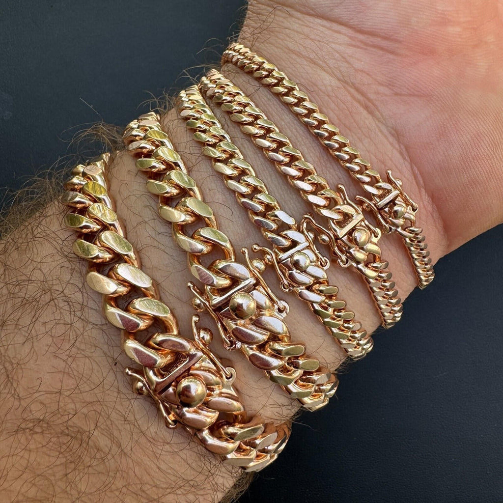 Miami Cuban Link Bracelet | 14k Rose Gold Vermeil 925 Sterling Silver