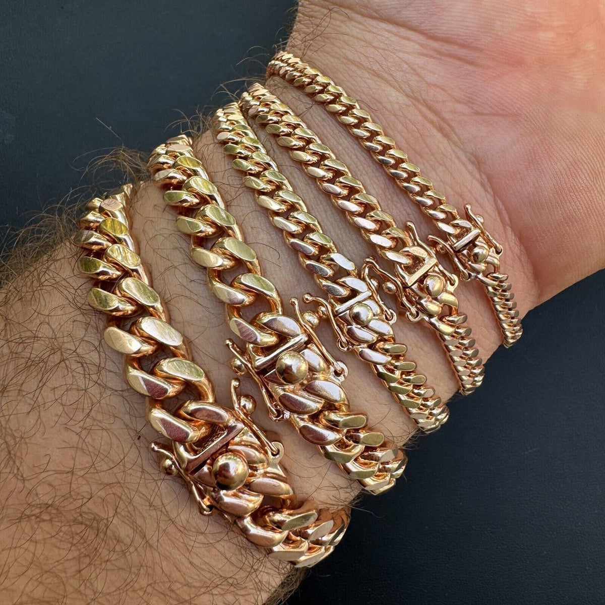 Miami Cuban Link Bracelet | 14k Rose Gold Vermeil 925 Sterling Silver