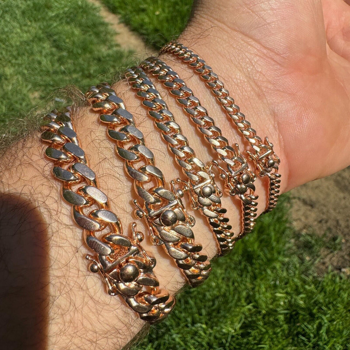 Miami Cuban Link Bracelet | 14k Rose Gold Vermeil 925 Sterling Silver