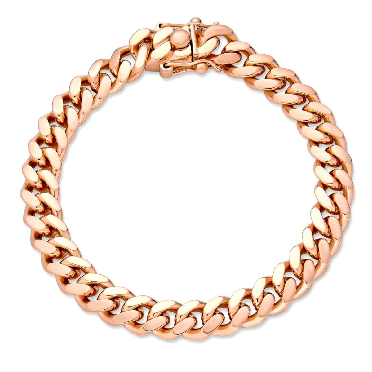 Miami Cuban Link Bracelet | 14k Rose Gold Vermeil 925 Sterling Silver